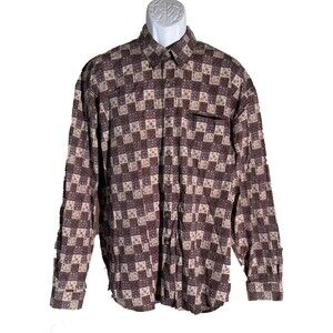 L'uomo by Enro Men's Long Sleeve Button Down Checker Shirt XL